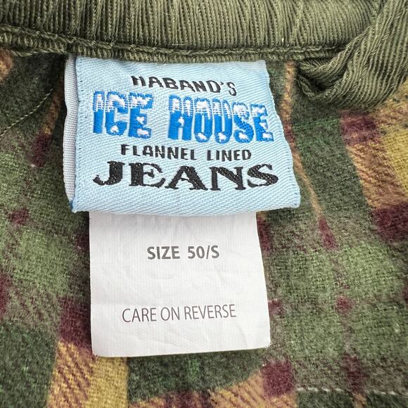 Haband's Ice House Flannel Lined Jeans Army Green Size 50 Short - Picture 6 of 8